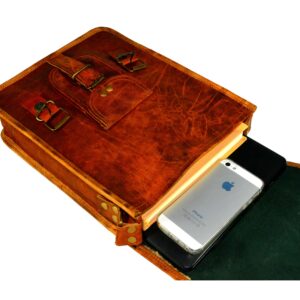 Handmade Genuine Leather ipad tablet tab kindle messenger bag