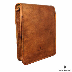 NICK & NICHE Handmade Vintage Style Genuine Leather ipad/tablet/tab/kindle satchel crossbody shoulder messenger bag tablet Bag 11 inches