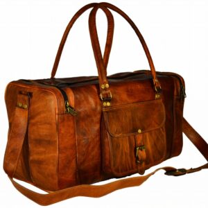 Handmade Vintage Leather Duffle/Travel Bag